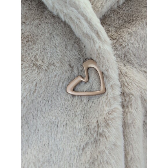 Alison Sheri Faux Fur Coat Jacket Women’s M Camel Colored Soft Shaggy Vogue NWT - Picture 5 of 16